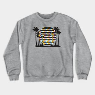 Tropical Sunset Geometric Pattern Crewneck Sweatshirt